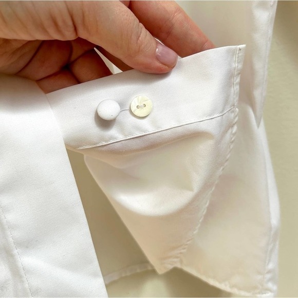 Vintage Autumn Halloween Fall Leaves Pumpkin Embroidered White Button Up Top - Picture 8 of 12